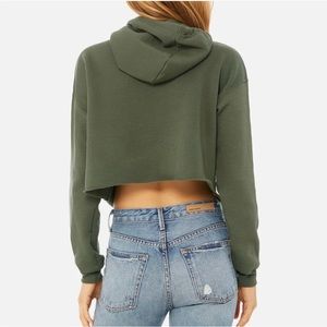 Forever 21 Large Thin Crop Hoodie